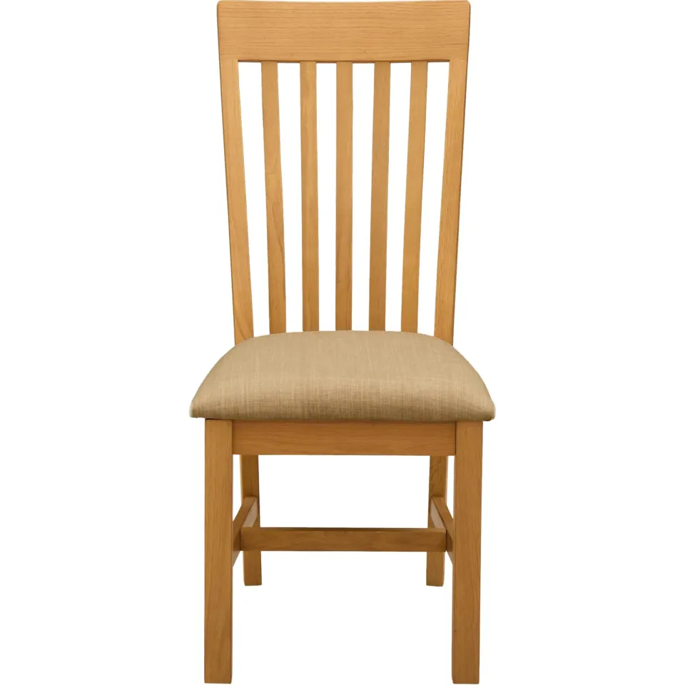 vidaXL Eetkamerstoel RIJSWIJK 2 st Massief Eikenhout Beige