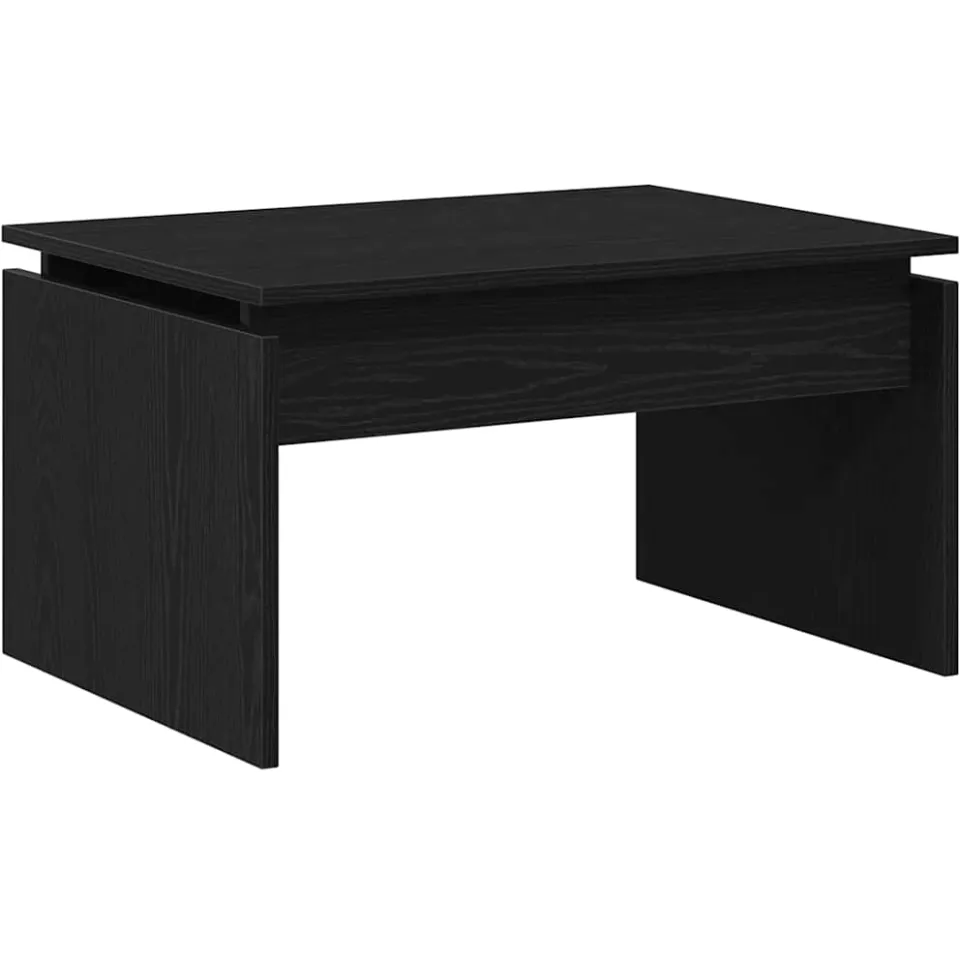 vidaXL Salontafel Zwart Eiken 68 x 50 x 38 cm Bewerkt hout, foto 3