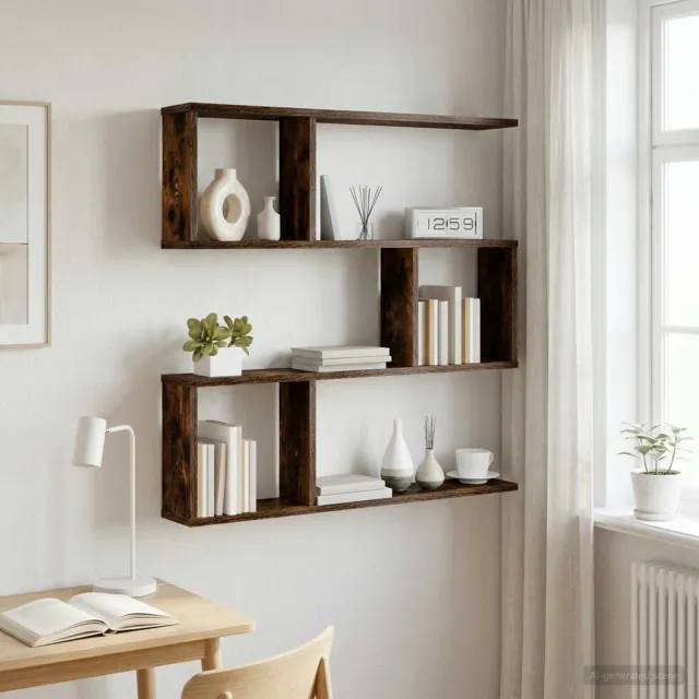 vidaXL Wandplank Gerookt eiken 80 x 12 x 79,5 cm Bruin
