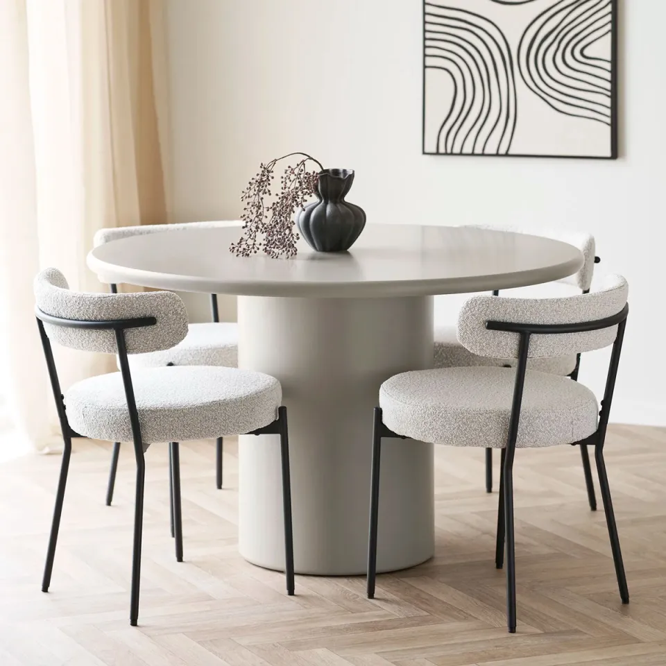 Artichok Nelson ronde houten eettafel grijs - Ø 120 cm, foto 2