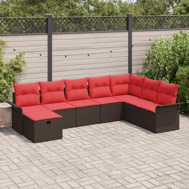 vidaXL Tuin Sofa Set 8 st Poly riet Grijs