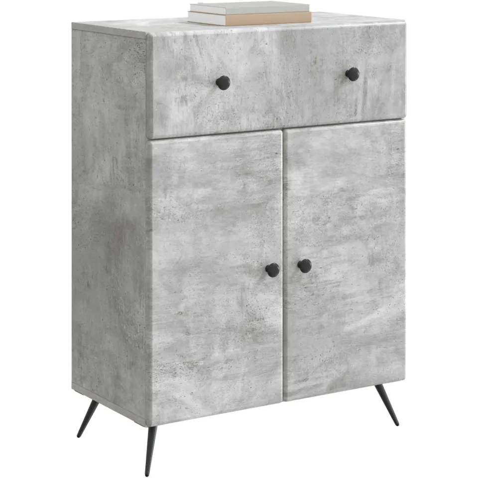 vidaXL Dressoir Betongrijs 66 x 34,5 x 90 cm Bewerkt hout