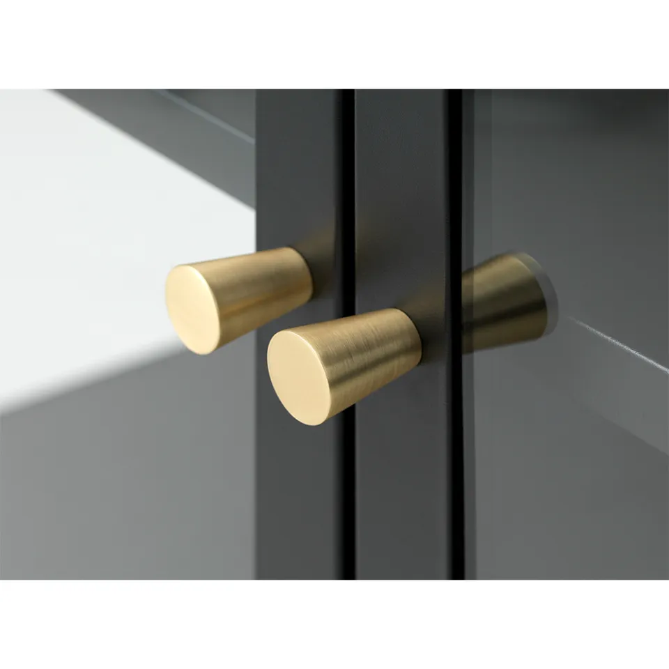 Olivine Carrie metalen tv meubel zwart - 132 x 40 cm, foto 4