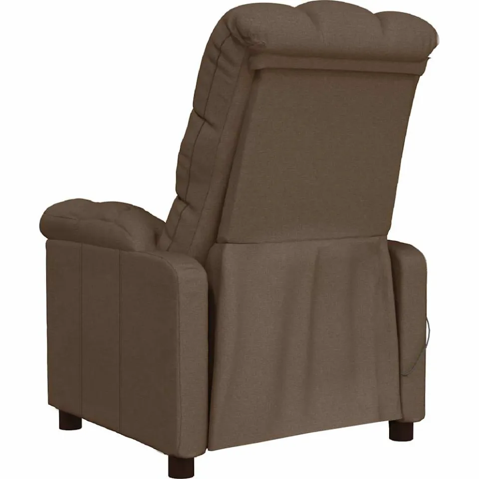 vidaXL Massagestoel stof bruin, foto 4