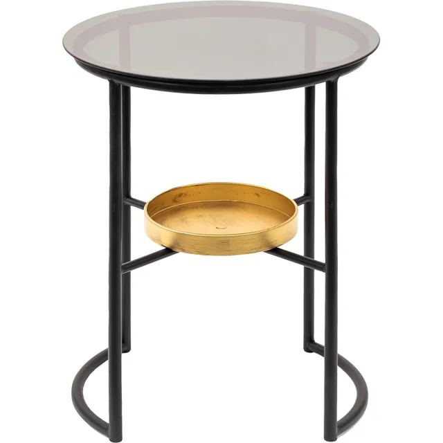 Clayre & Eef Bijzettafel Ø 43x55 cm Zwart IJzer