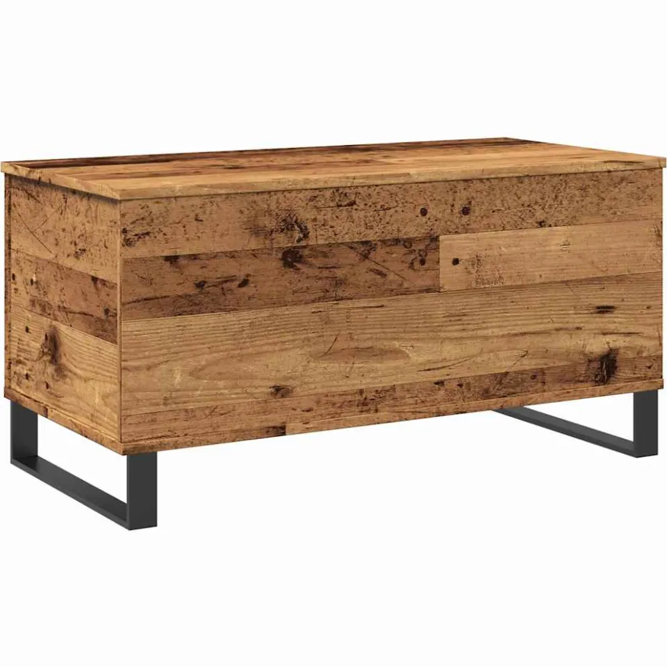 vidaXL Salontafel 90x44,5x45 cm bewerkt hout oud houtkleurig Bruin