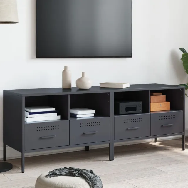 vidaXL Tv-meubelen 2 st 68x39x50,5 cm staal antracietkleurig, foto 2