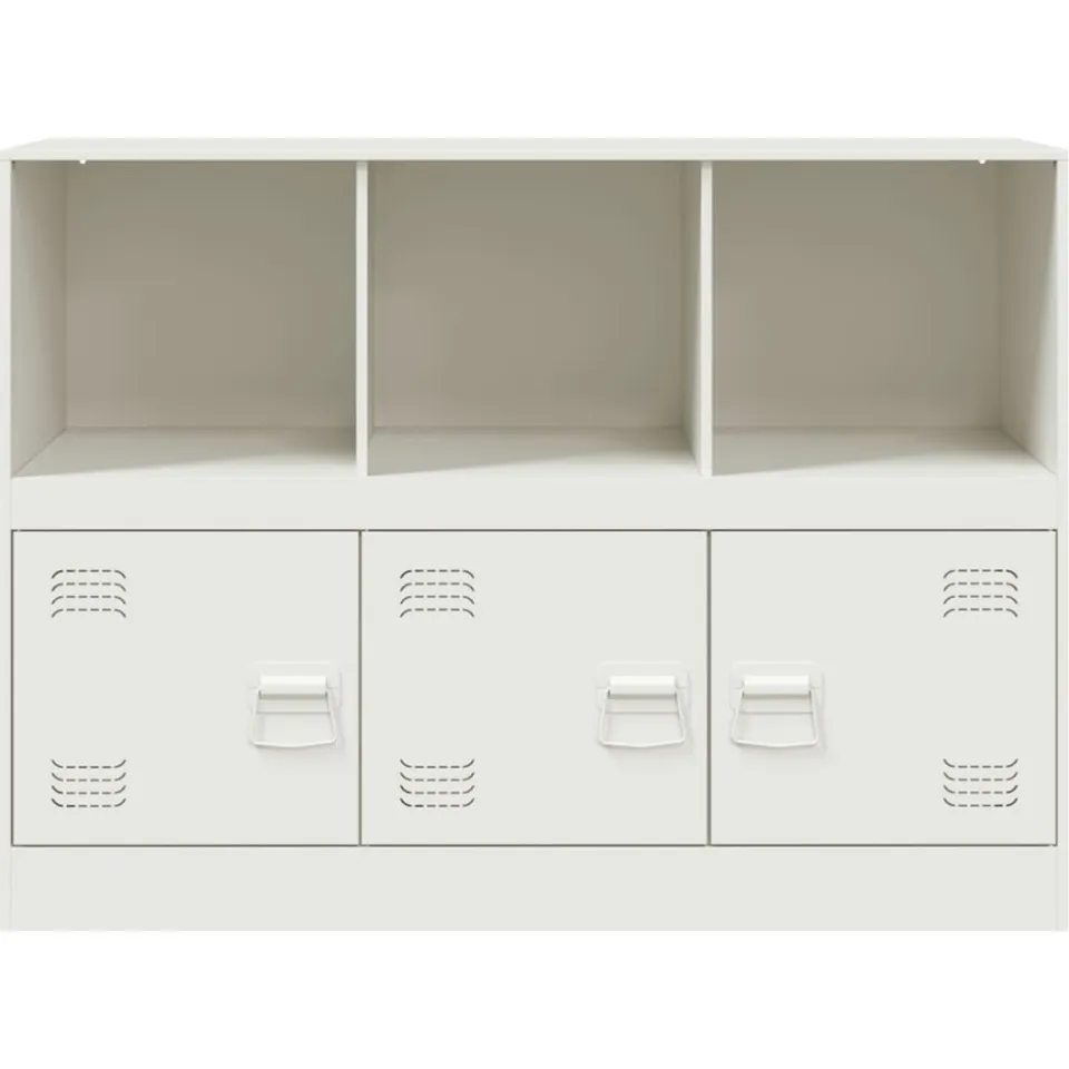 vidaXL Dressoir 99x39x73 cm staal wit, foto 4