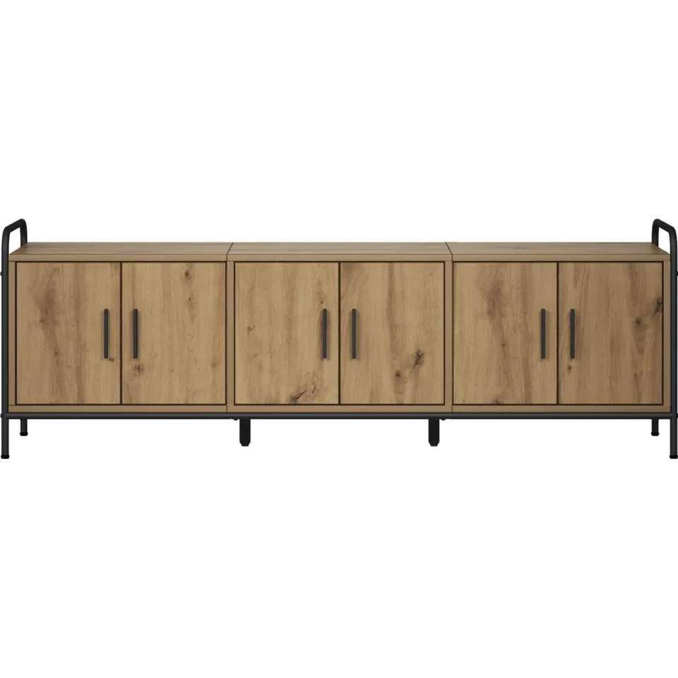 vidaXL Tv-meubel 146 x 33 x 50 cm Artisanaal eiken Bewerkt hout, foto 3