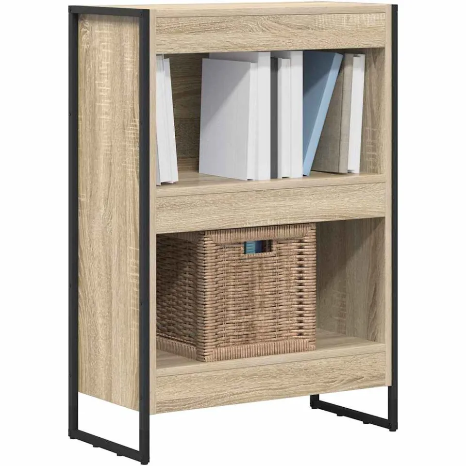 vidaXL Boekenkast 60 x 30 x 86,5 cm Bewerkt hout Sonoma Bruin