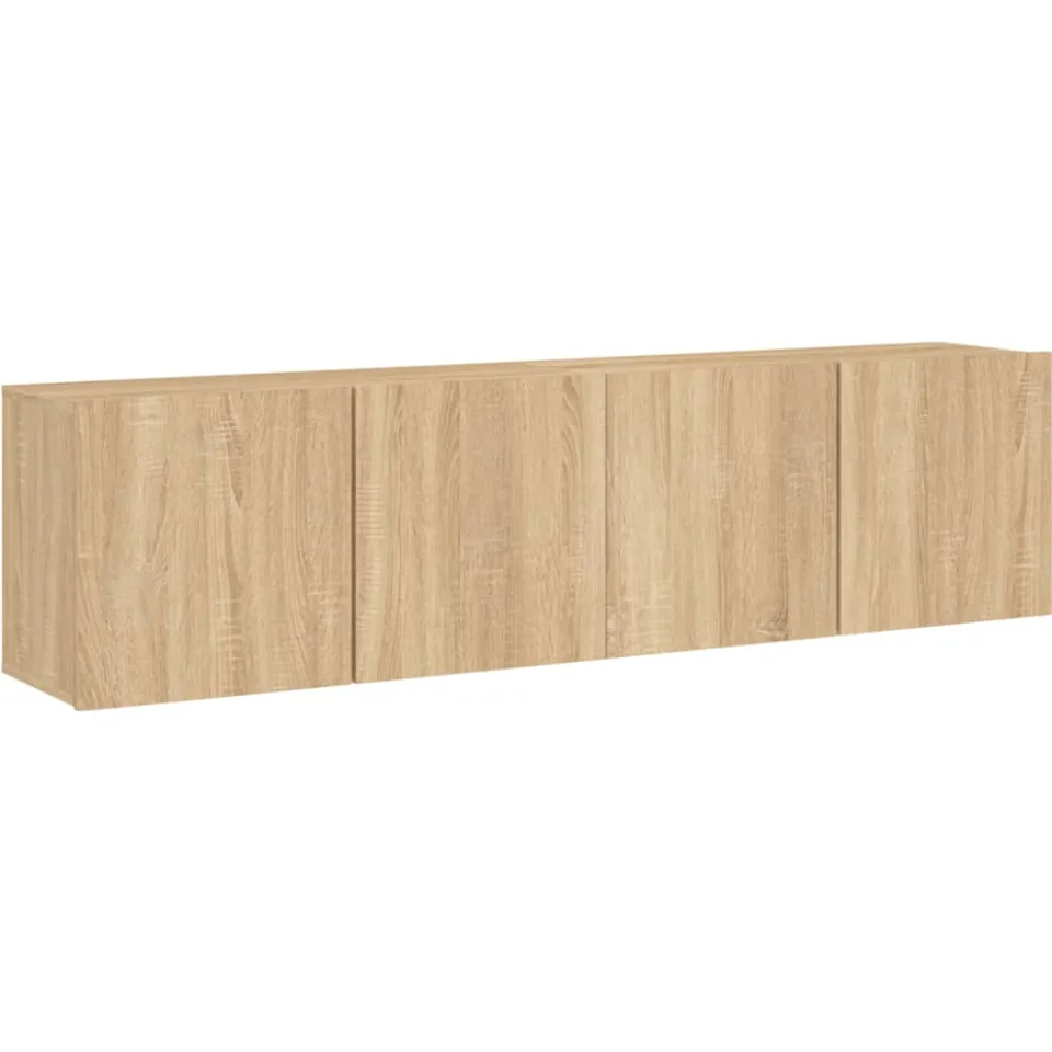 vidaXL Tv-meubels 2 st wandgemonteerd 80x30x41 cm sonoma eikenkleurig Bruin