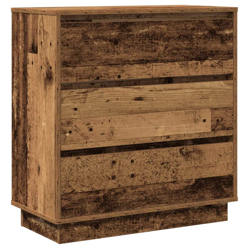vidaXL Nachtkastje Oudhout 71 x 34,5 x 75 cm Bewerkt hout bruin, foto 3