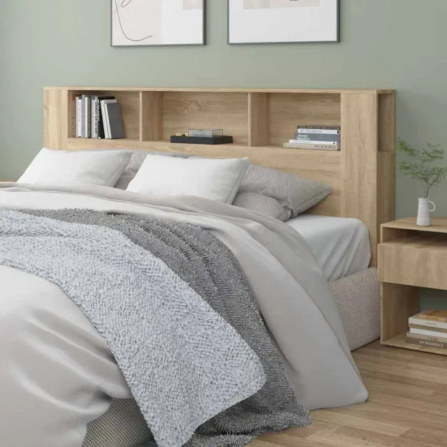 vidaXL Hoofdbordkast 200x18,5x104,5 cm sonoma eikenkleurig Bruin