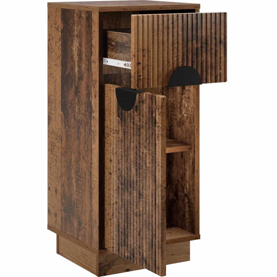 vidaXL Dressoir VENRAY Oud hout 35 x 33 x 77,5 cm Bewerkt hout bruin, foto 2