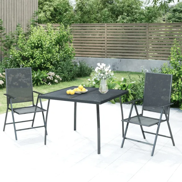 vidaXL 3-delige Tuinset staal antracietkleurig, foto 2