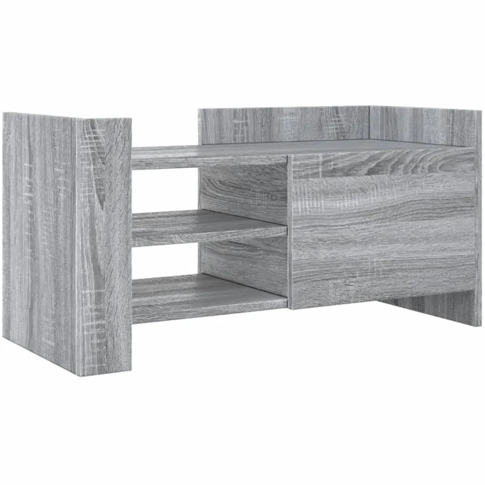 vidaXL Tv-meubel 80x35x40 cm bewerkt hout grijs sonoma eikenkleurig, foto 3