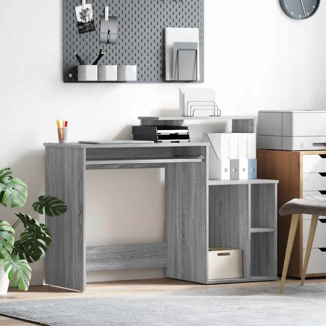 vidaXL Bureau Sonoma Eiken 120,5 x 44 x 88,5 cm Bewerkt hout, foto 2