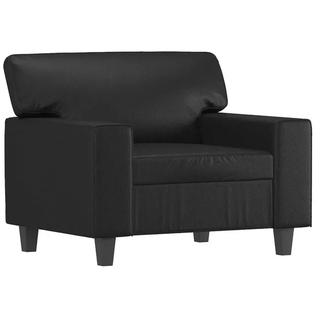 vidaXL Fauteuil - 60 - cm - kunstleer - zwart
