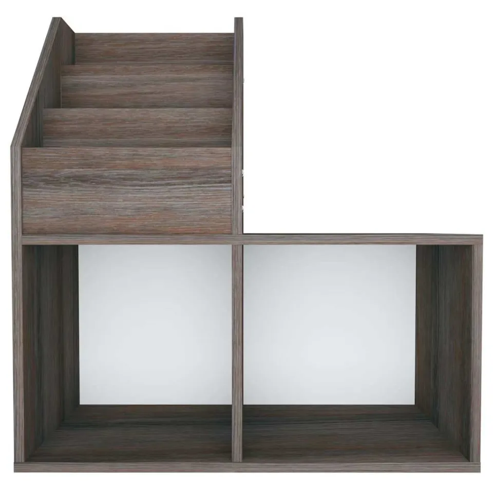 vidaXL Kindertijdschriftenrek 71x30x78,5 cm hout grijs en eikenkleur, foto 4