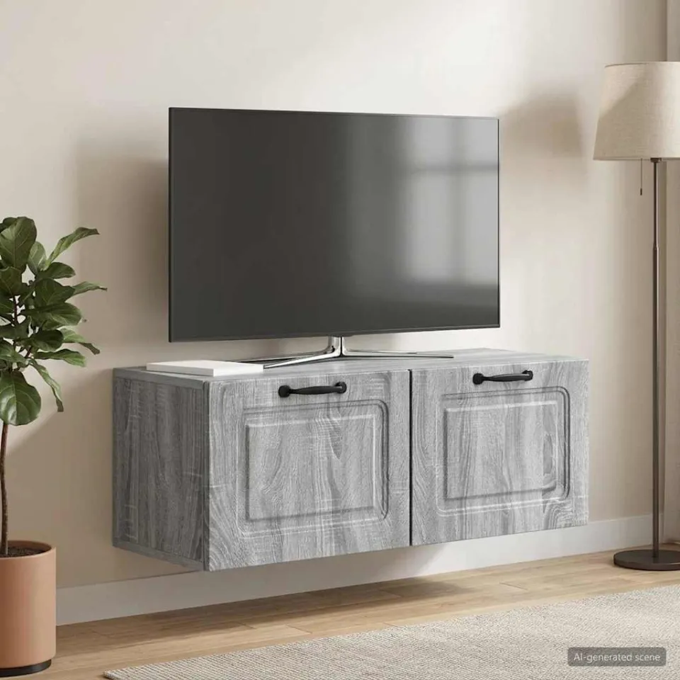 vidaXL Wandbeugel TV-kast 78,5 x 31 x 30 cm Grijs sonoma Bewerkt hout, foto 4
