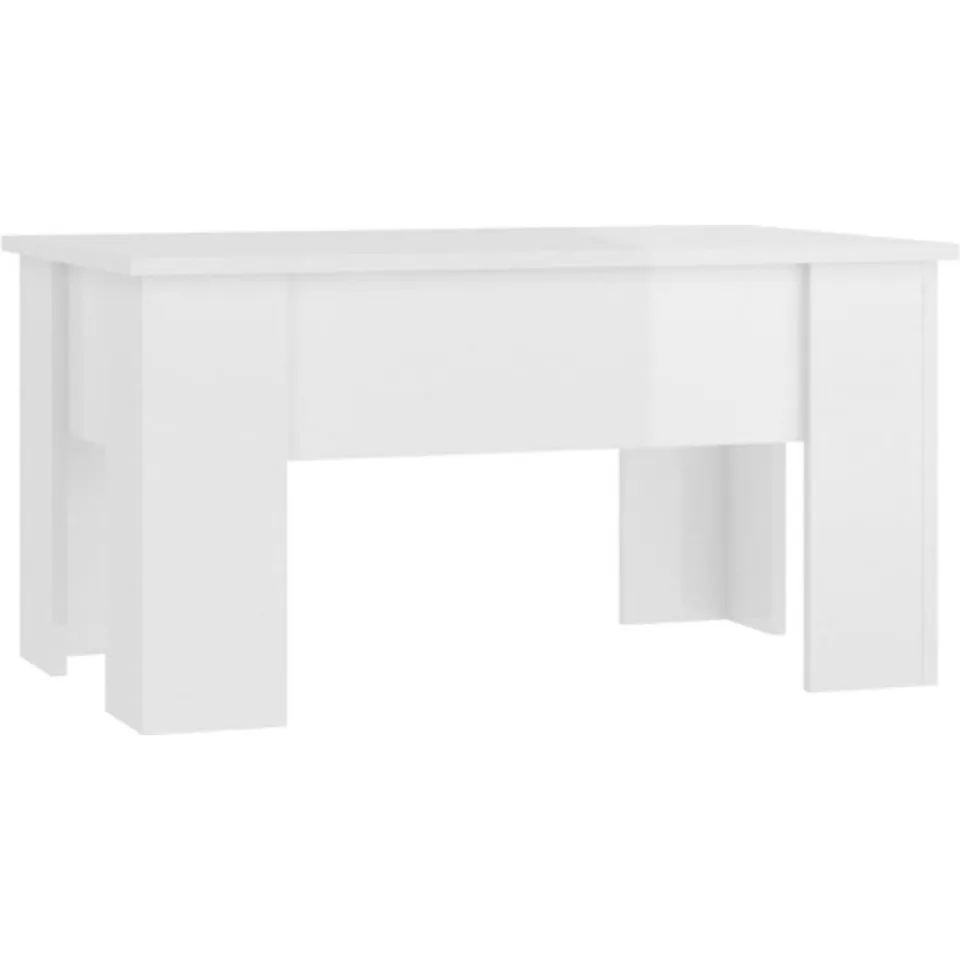 vidaXL Salontafel 79x49x41 cm bewerkt hout hoogglans wit, foto 3