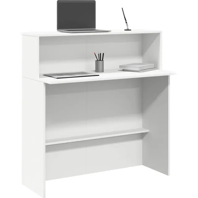 vidaXL Receptiebalie wit 100x50x103,5 cm bewerkt hout