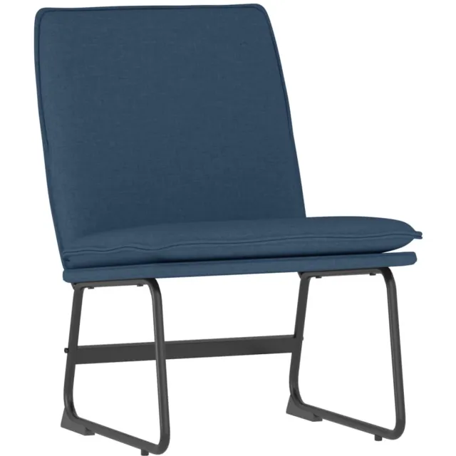 vidaXL Loungestoel - 52x75x76 - cm - stof - blauw