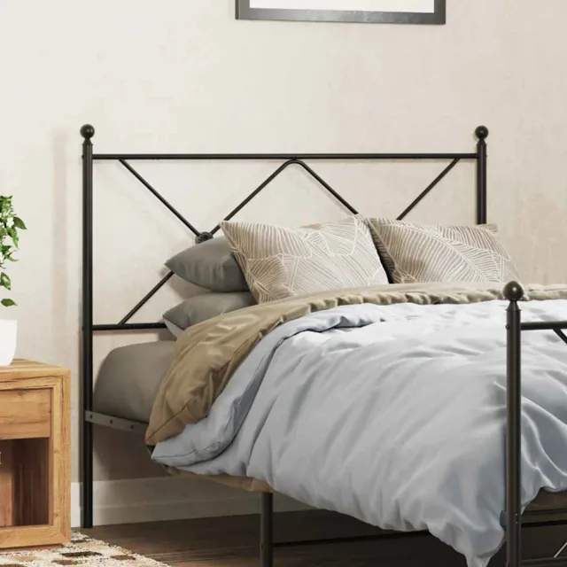 vidaXL Vervangend hoofdbord 107 cm metaal zwart