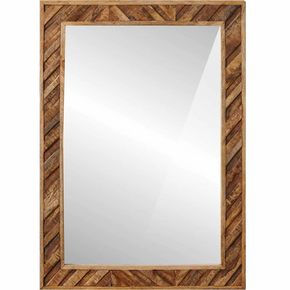 vidaXL Spiegel Bruin 70 x 50 x 2.5 cm Glas, foto 2