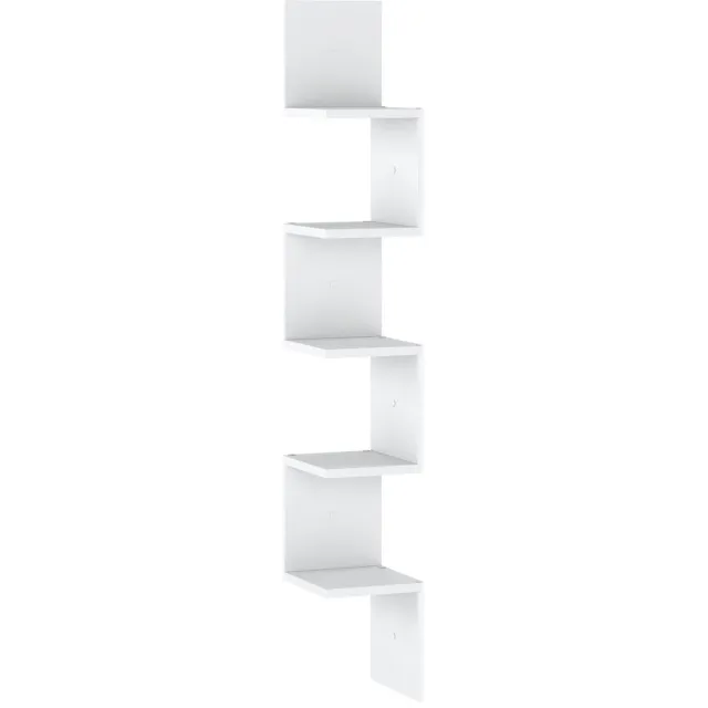 Stiv-Meble Boekenplank, wandmontage, hoekplank, wit, voor speelgoed, loft