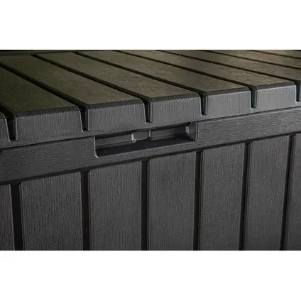 Keter Kentwood Opbergbox – Antraciet – 350l - 128x53,6x59cm, foto 4