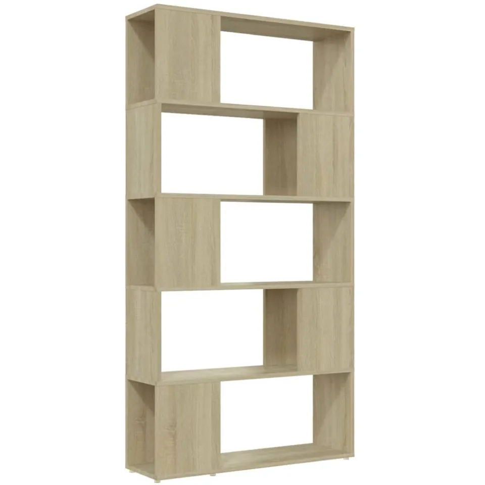 vidaXL Boekenkast/kamerscherm 80x24x155 cm bewerkt hout sonoma eiken Bruin