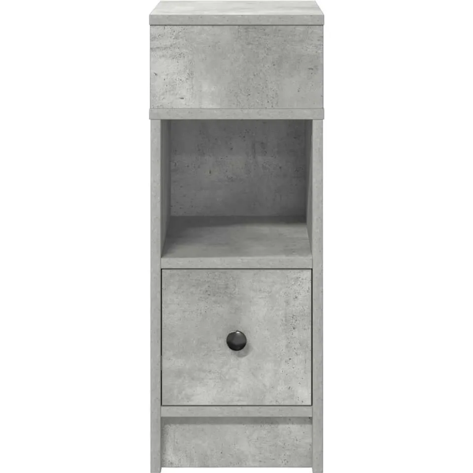 vidaXL Nachtkastjes 2 st met lade 25x31x66 cm betongrijs grijs, foto 4