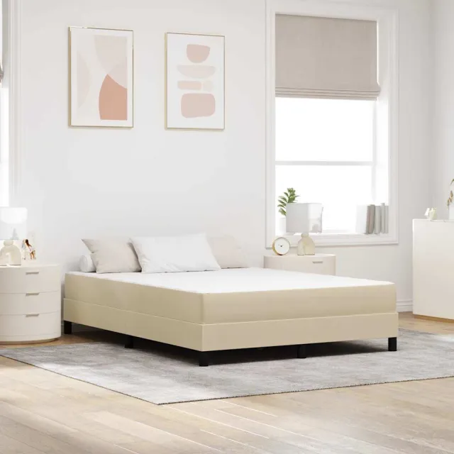 vidaXL Bedmatras met matras Saliegroen 160 x 200 cm Stof