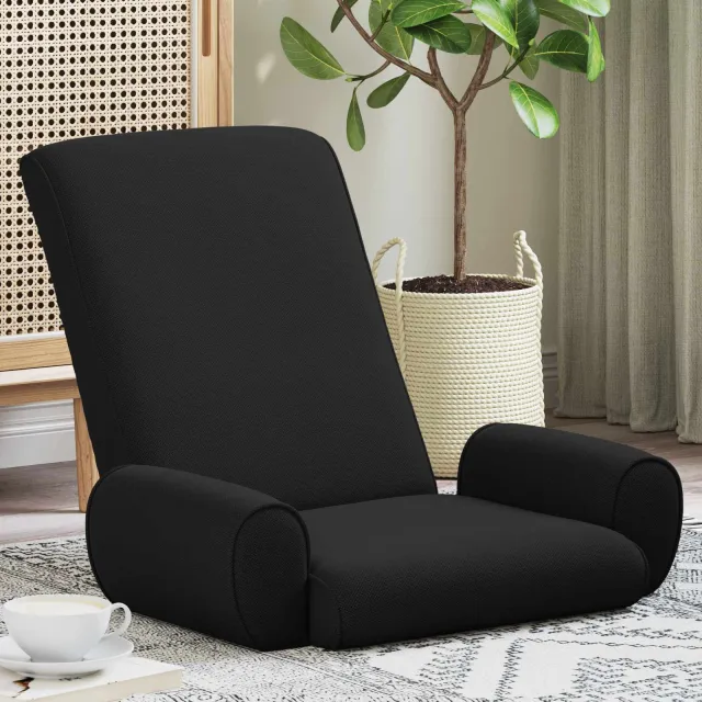 vidaXL Verstelbare vlo stoelen Zwart Grove Fluweel