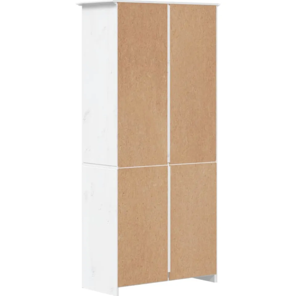 vidaXL Boekenkast 5-laags BODO 82x40x173 cm massief grenenhout wit, foto 4