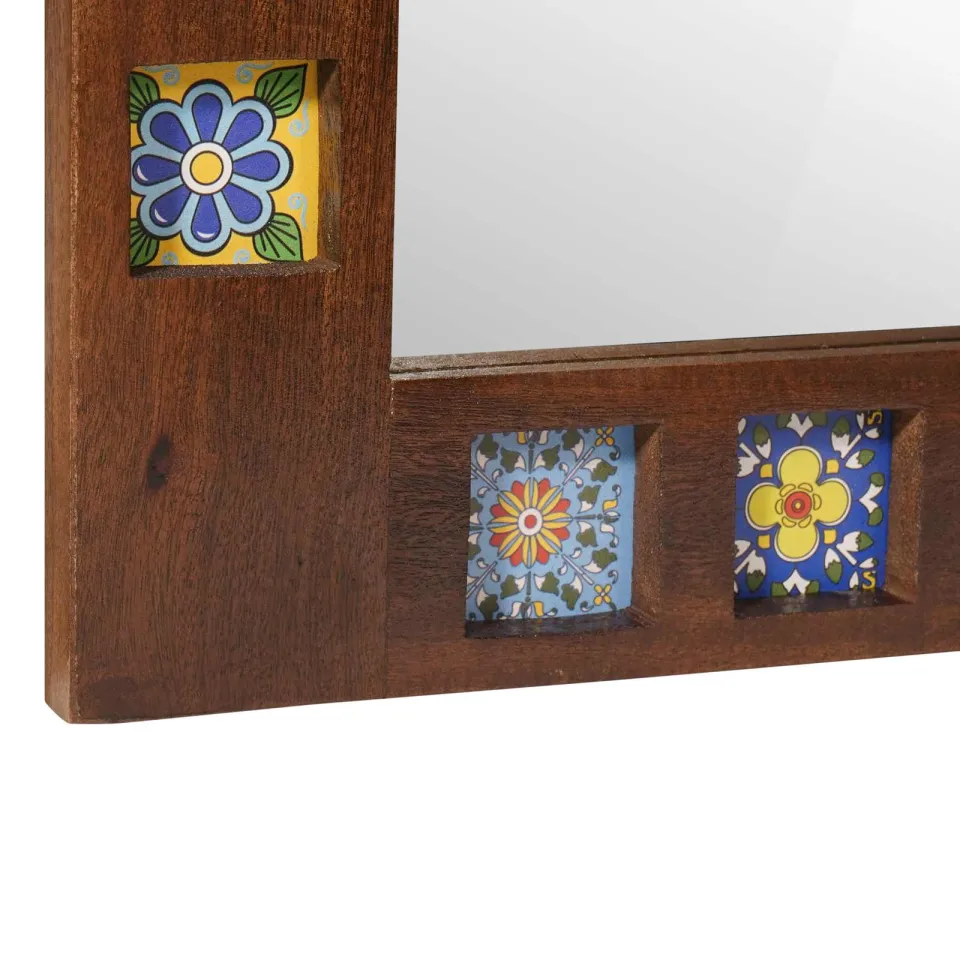 vidaXL Badkamer Spiegel met opslag Walnotenhout 50 x 70 x 2,5 cm wit, foto 4