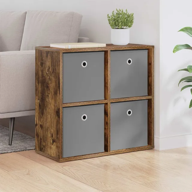 vidaXL Dressoir Gerookt eiken 59,5 x 27 x 57 cm, foto 2