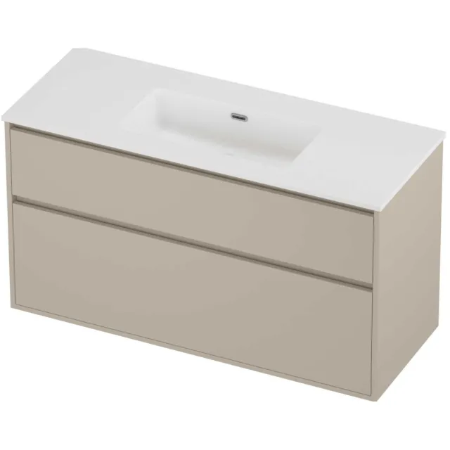 Proline Tribute Badmeubelset Porselein Elegant Enkel 120x46x67 cm Mat White Soft Linen Beige