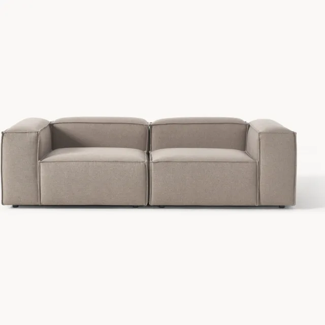 Westwing Collection Modulaire bank Lennon (3-zits) taupe