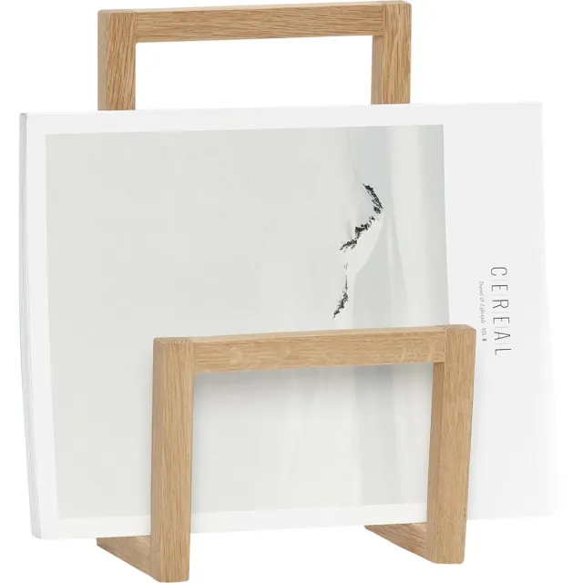 Hubsch Interior HÜBSCH INTERIOR - FSC® eiken magazinehouder tafel of wand - 17x10xh27 cm Naturel