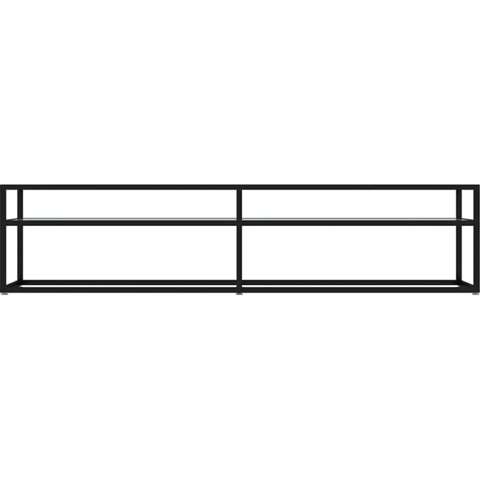 vidaXL Tv-meubel 180x40x40,5 cm gehard glas witmarmerkleurig