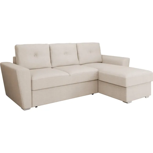 Homesy The Essence of Comfort Hoekbank L-vorm Bellano - links of rechts te monteren Beige