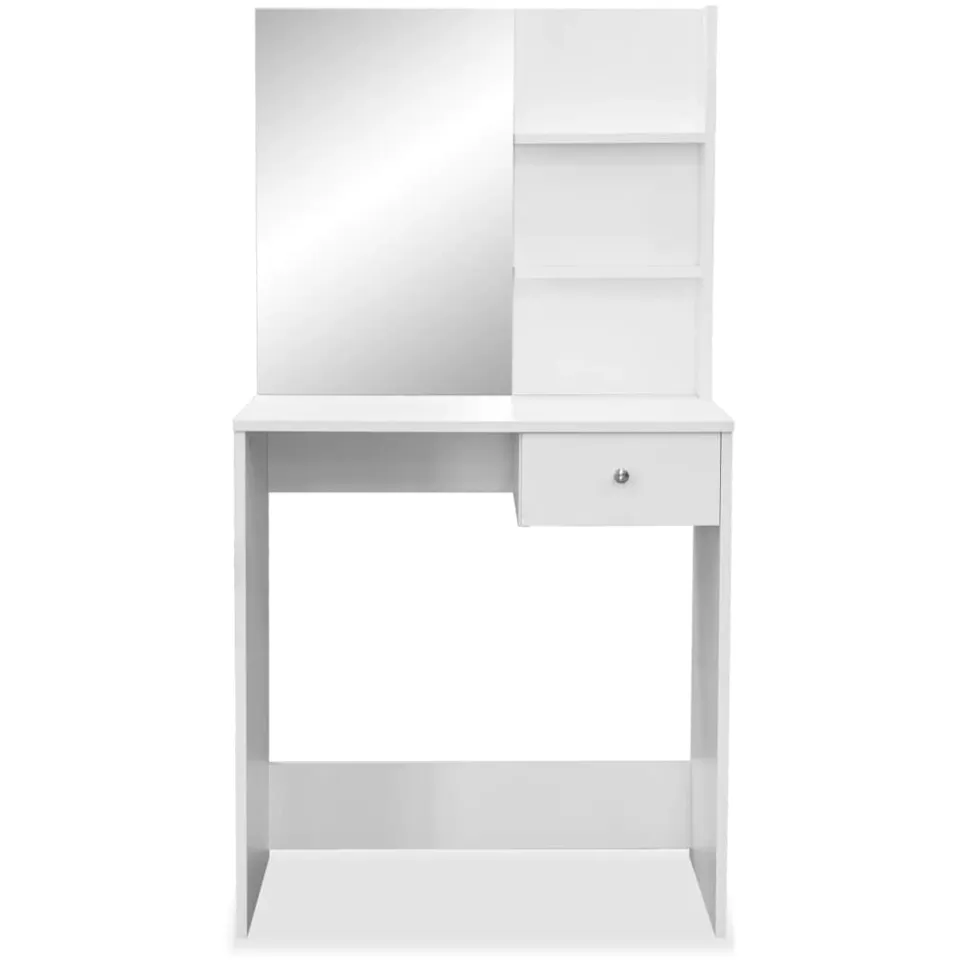 vidaXL Kaptafel 75x40x141 cm bewerkt hout wit