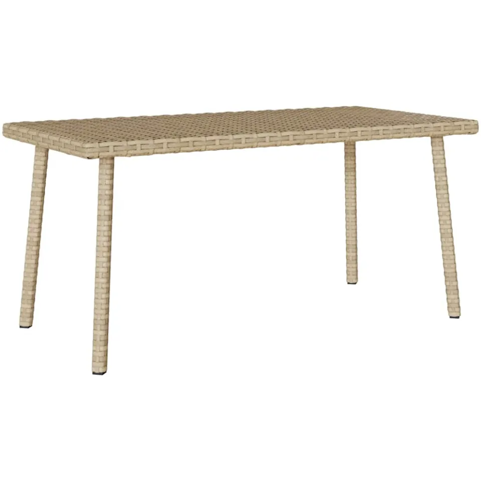 vidaXL Tuin salontafel rechthoekig 80x40x37 cm poly rattan beige, foto 4