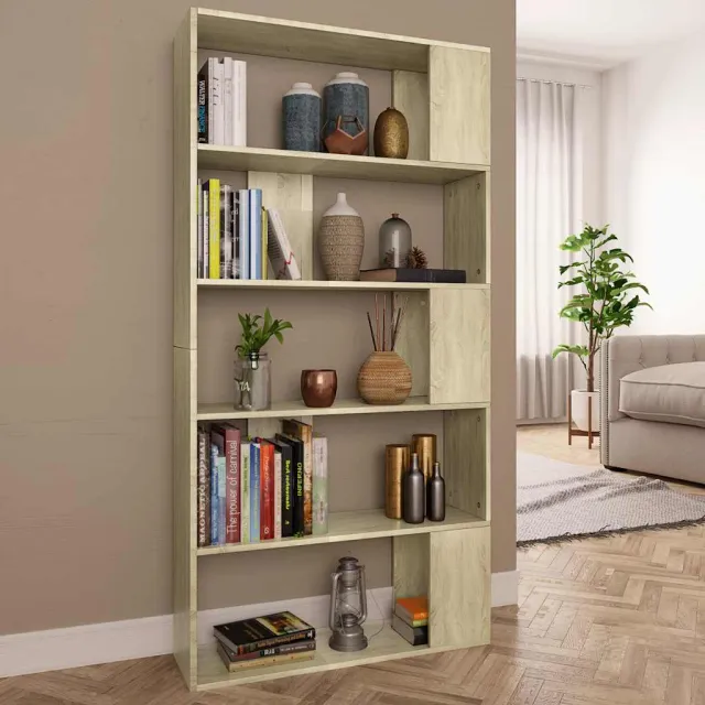 vidaXL Boekenkast/kamerscherm 80x24x159 cm bewerkt hout sonoma eiken, foto 2
