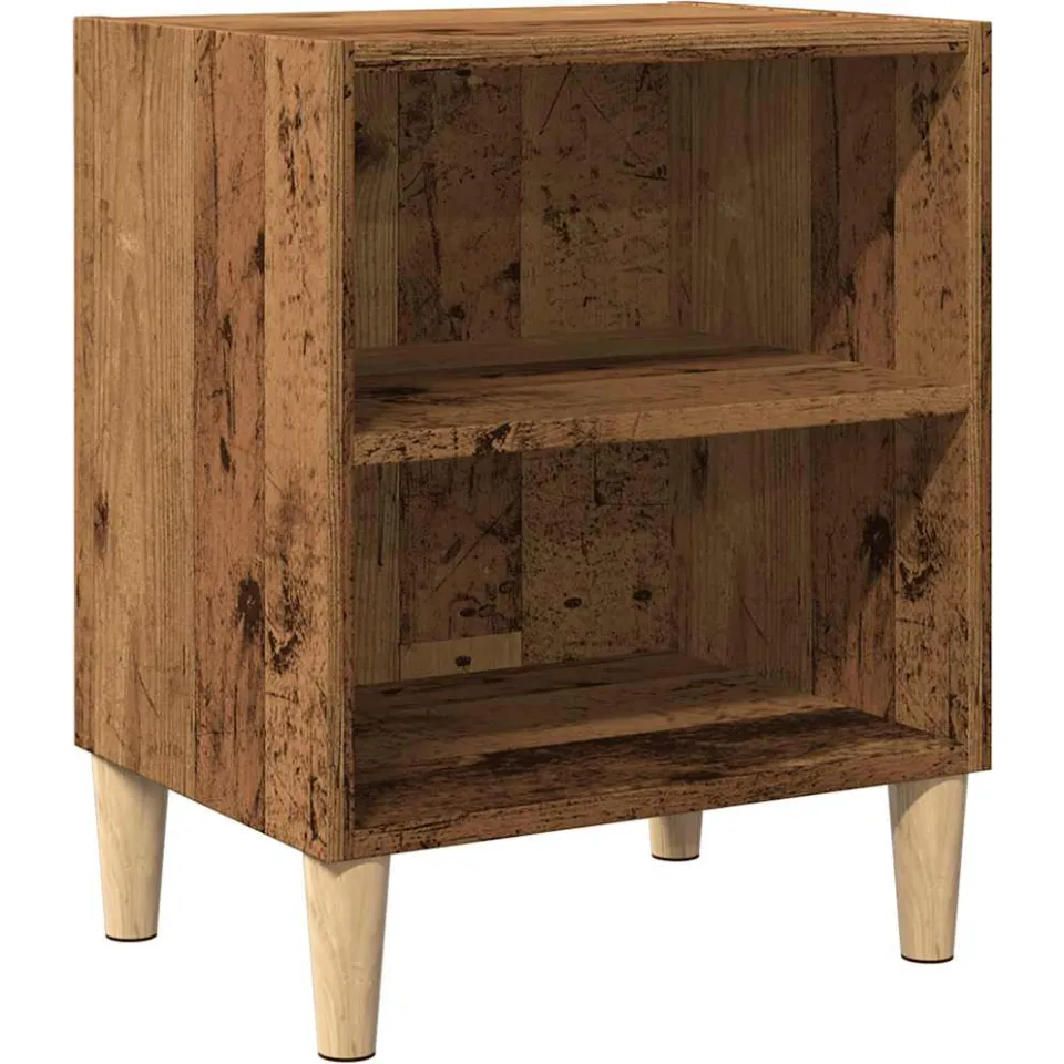 vidaXL Nachtkastje 40x30x50 cm bewerkt hout oud houtkleurig bruin, foto 3