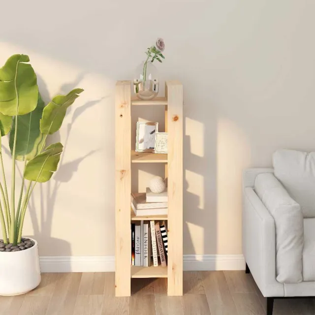 vidaXL Boekenkast / kamerscherm 41x35x125 cm massief grenenhout bruin, foto 2