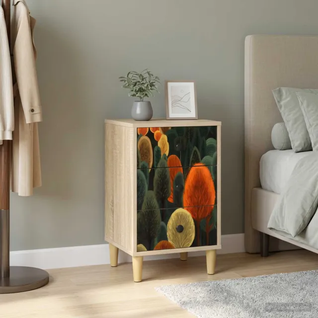 vidaXL Nachtkastje ZAANDAM Sonoma Eiken 36 x 33 x 60 cm Bewerkt hout, foto 2