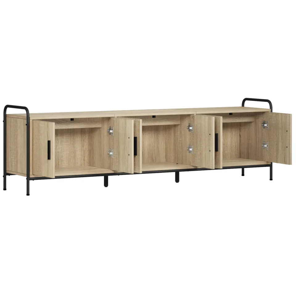 vidaXL Tv-meubel 146 x 33 x 50 cm Sonoma Eiken Bewerkt hout Bruin